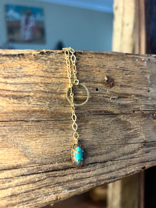 Light blue Turquoise Lariat necklace (adjustable length)