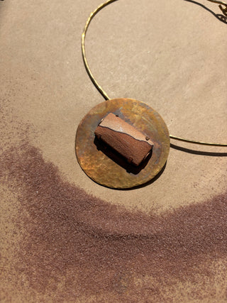 Funky Sandstone choker pendant