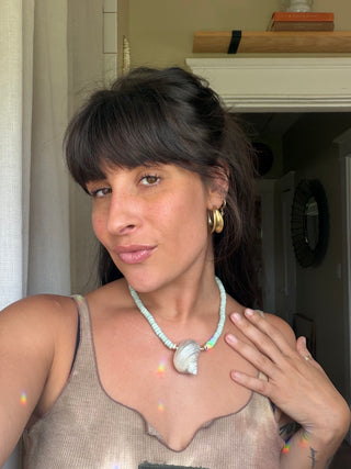 Shell + Turquoise necklace