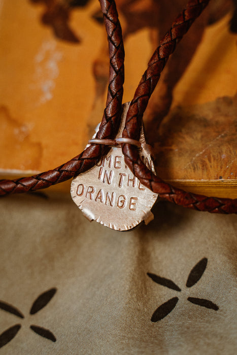 “Something in the Orange” Turquoise tie
