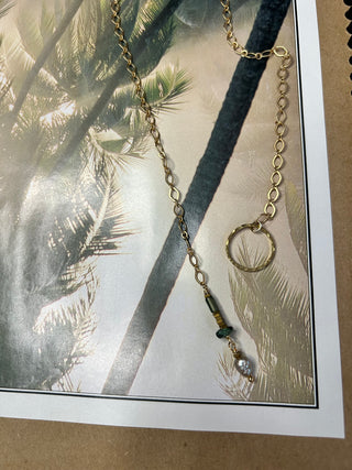 Iridescent Lariat Necklace