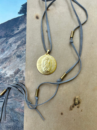 Our lady of Guadalupe choker double wrap necklace