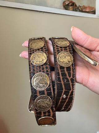 Vintage Leather Coin Belt