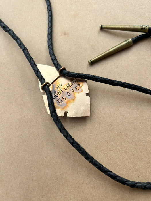 Black Agate bolo tie *