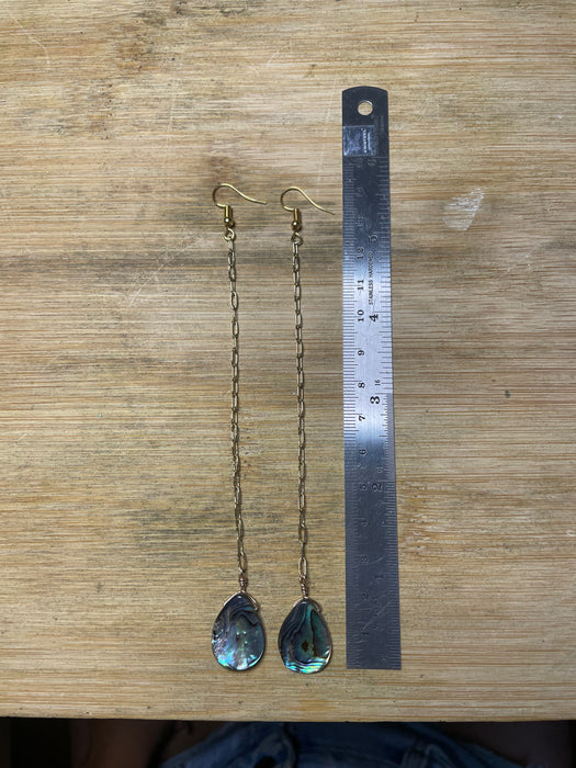 Abalone Gold Duster earrings