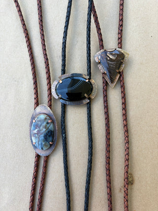 Black Lace Agate Bolo