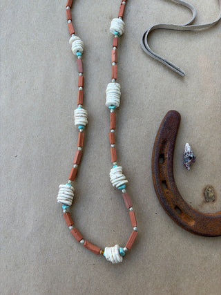 Terracotta and Turquoise Hat Band