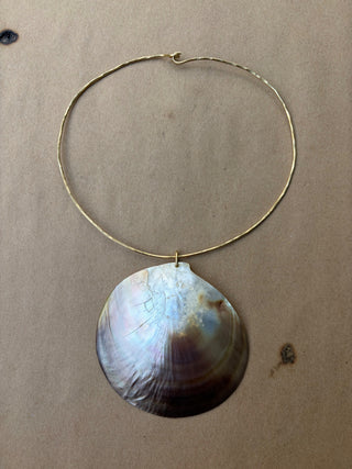 Large Mother of Pearl Choker Necklace