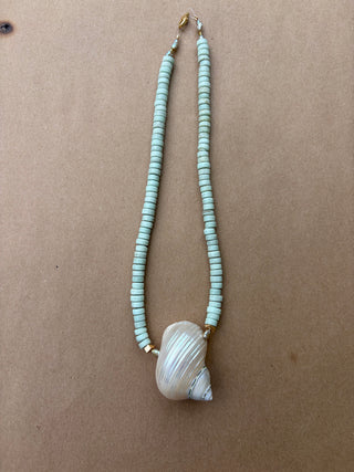 Shell + Turquoise necklace