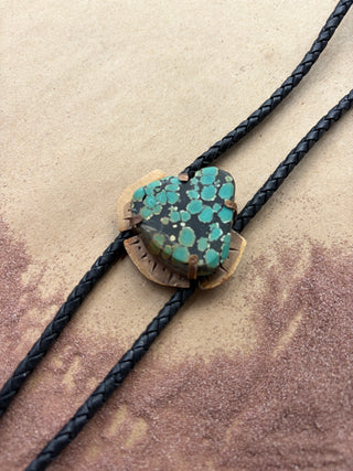 Dark Blue Turquoise Bolo Tie