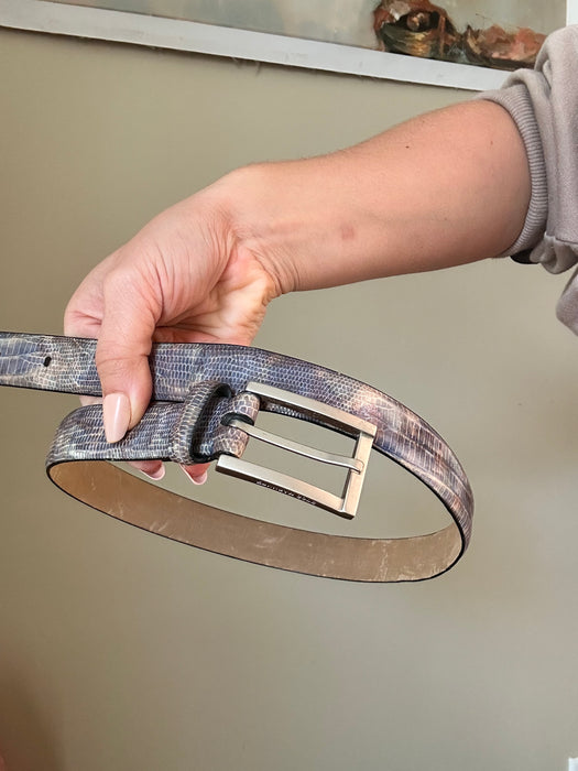 Vintage matte silver Kenneth Cole belt