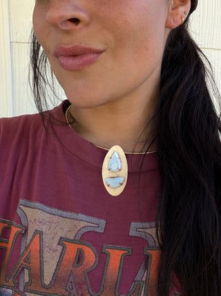 Blue Fluorite choker necklace