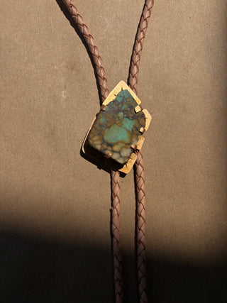 Abstract Turquoise Bolo Tie