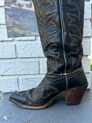 Terracotta, Turquoise and Pearl boot chain