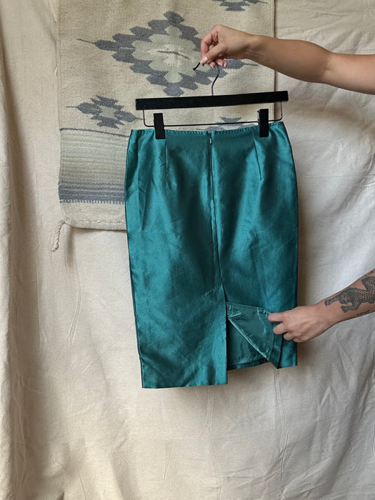 Jewel tone pencil skirt