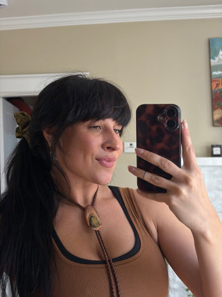 Brown Turquoise Bolo Tie