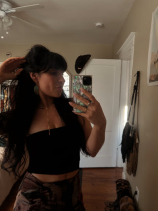 Terracotta and Turquoise drop necklace