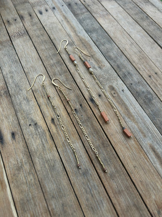 Terracotta + Pearl earrings