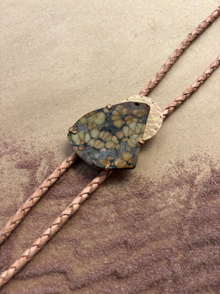 Brown Turquoise bolo tie