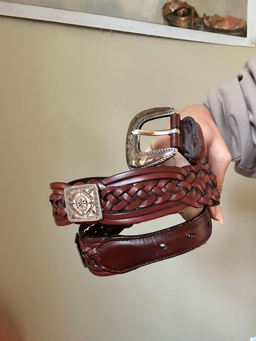Western style braided belt (unisex)