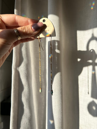 Turquoise chain earrings