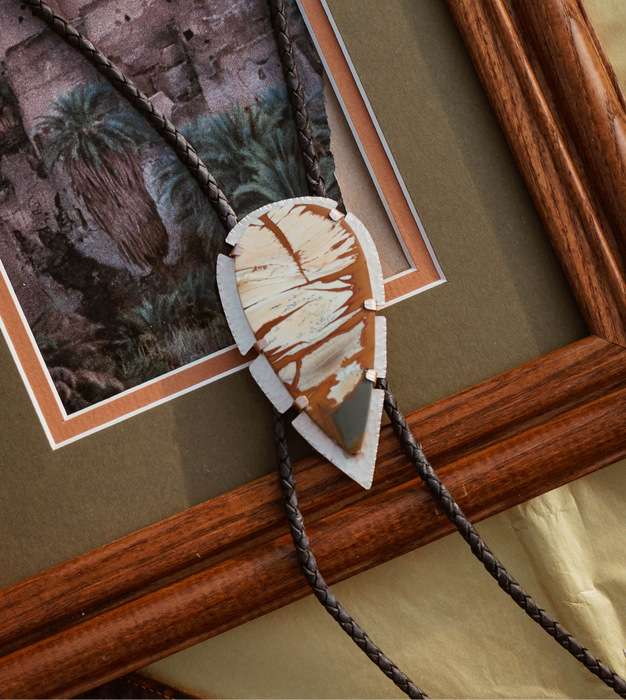 Midnight Rider Picture Jasper bolo tie