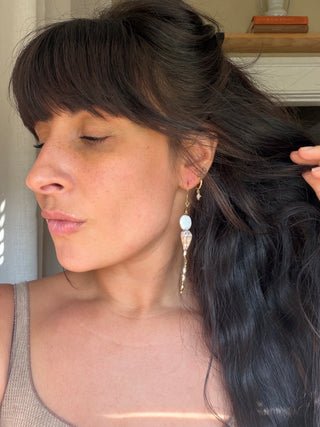 Shell and Pearl earrings