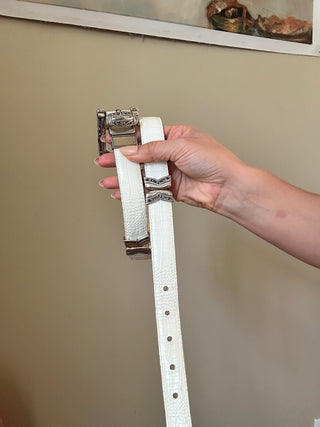 Vintage White or Tan Brighton belt