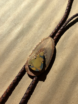 Brown Turquoise Bolo Tie