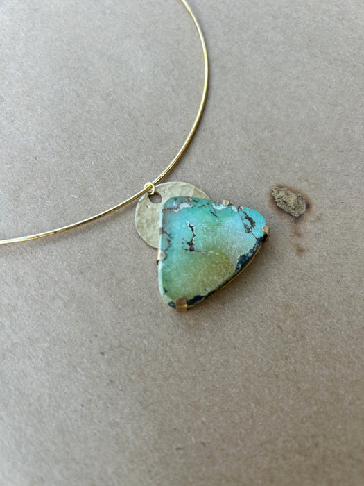 Light blue and green turquoise choker