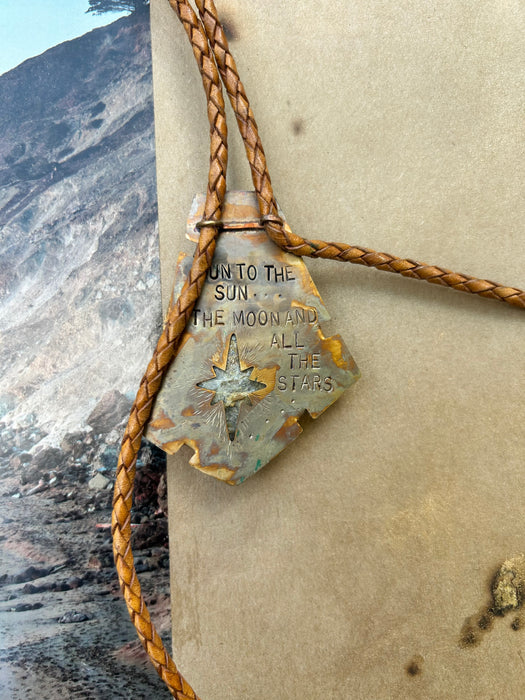 Large turquoise bolo tie