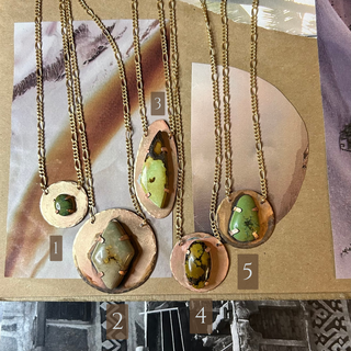 Green Turquoise Sun Pendants