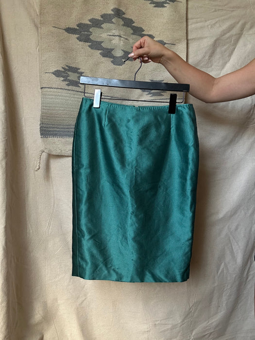 Jewel tone pencil skirt