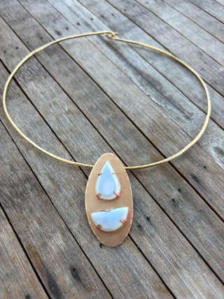 Blue Fluorite choker necklace