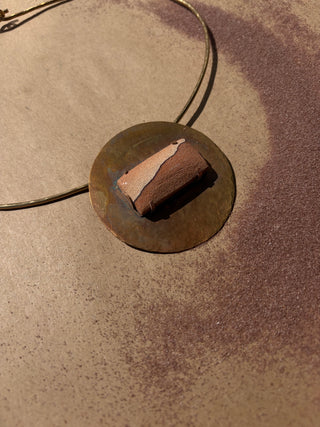 Funky Sandstone choker pendant