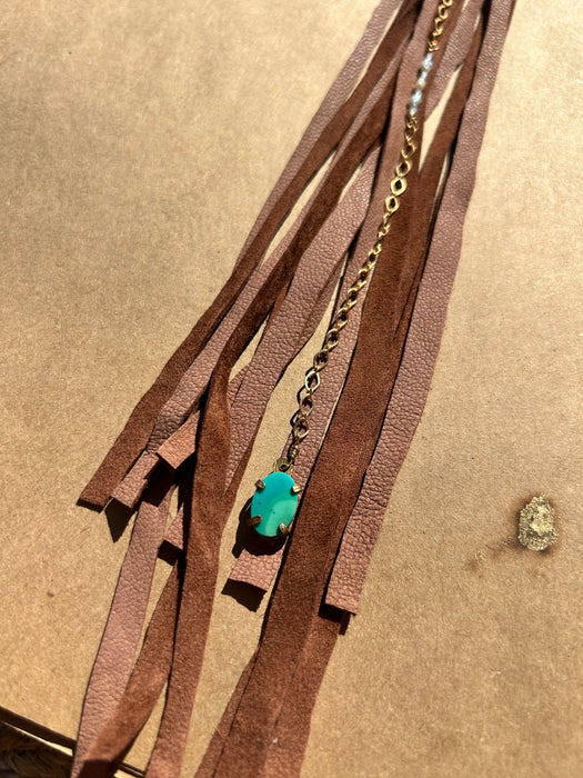 Key horse bridle medallion accessory with turquoise