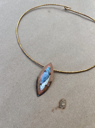 Green lace agate choker