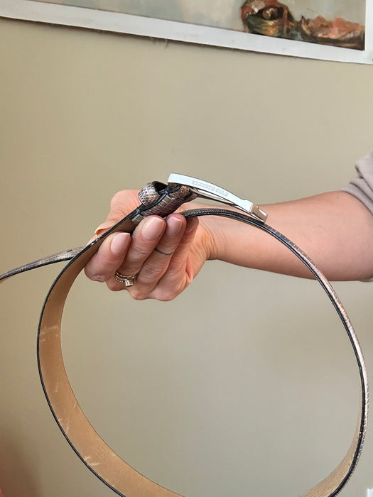 Vintage matte silver Kenneth Cole belt