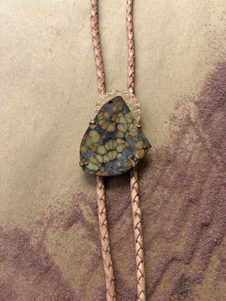 Brown Turquoise bolo tie