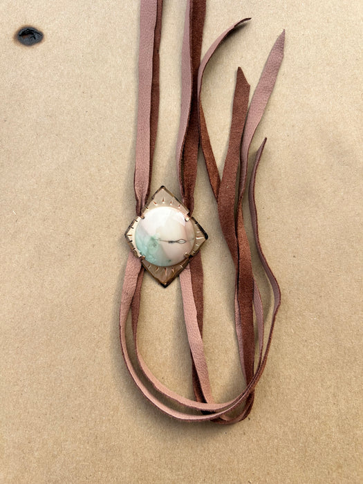 Jasper suede bolo tie