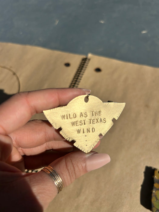 Dendritic sandstone choker pendant