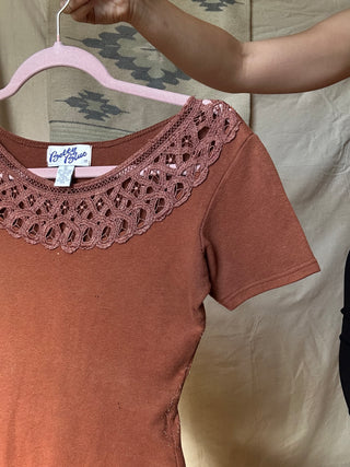 Betty Blue Unique terracotta top