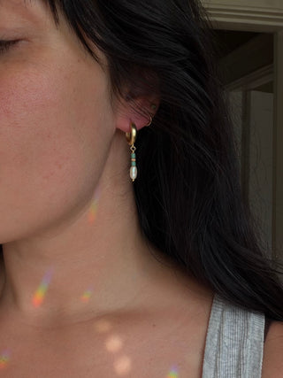 Turquoise, terracotta and pearl
