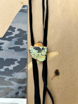 Raw Turquoise with hand cut suede