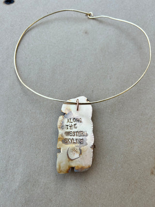 Large agate choker necklace