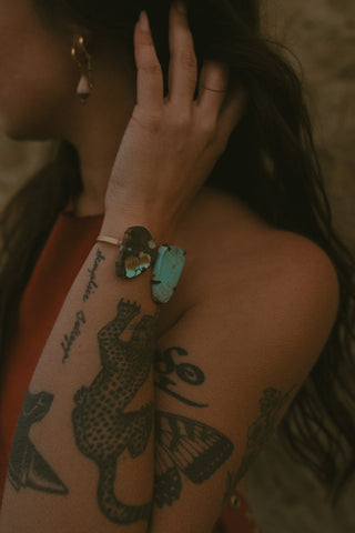 Double Turquoise cuff bracelet
