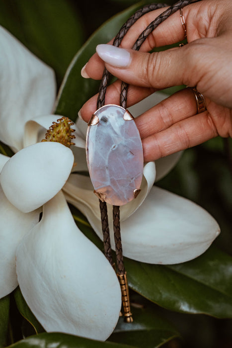 Light Purple Jasper bolo tie "Be Your Own Light"