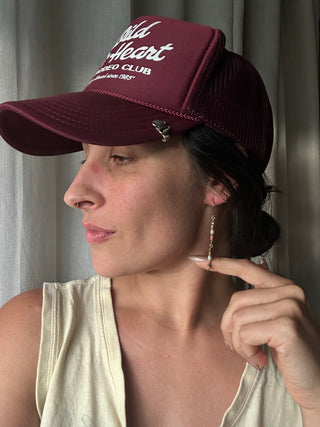 Bronze and terracotta earrings