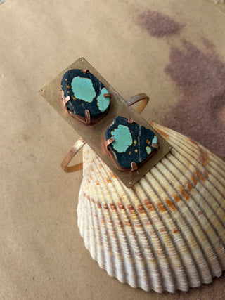 Double Turquoise cuff bracelet