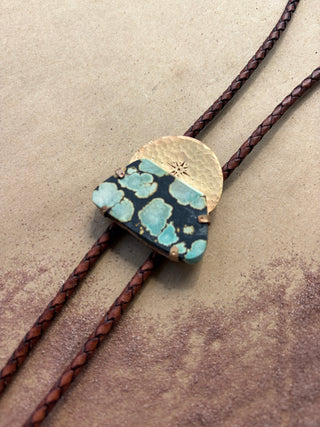 Bright Turquoise bolo tie (Mother Piece)
